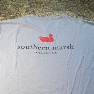 Southern Marsh Gray Tee with Red Duck Logo